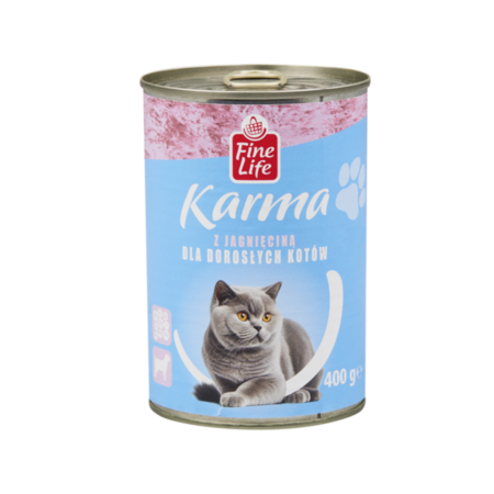 Fine Life Karma z jagnięciną dla dorosłych kotów 6x415g