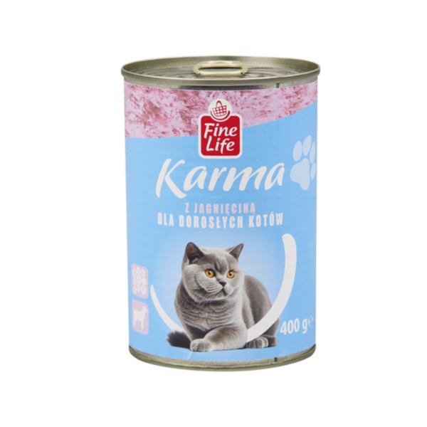 Fine Life Karma z jagnięciną dla dorosłych kotów 6x415g